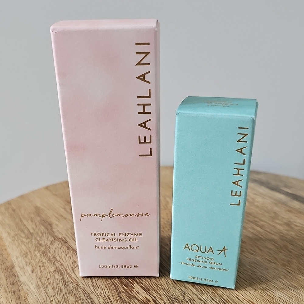 LEAHLANI Pamplemousse Cleansing Oil & Aqua A Retinoid Renewing Serum Bundle